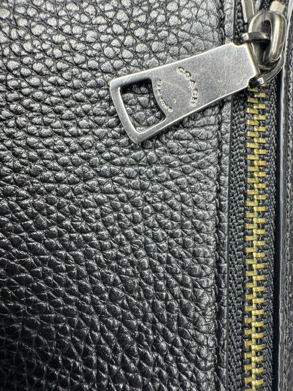 Coach Black Enamel Studded Full-Sized Leather Wallet